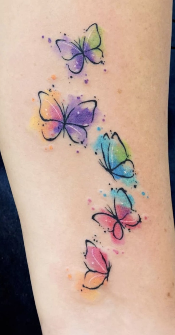 Watercolor tattoo by Ashley Wood - Cursed Ink Society artistry