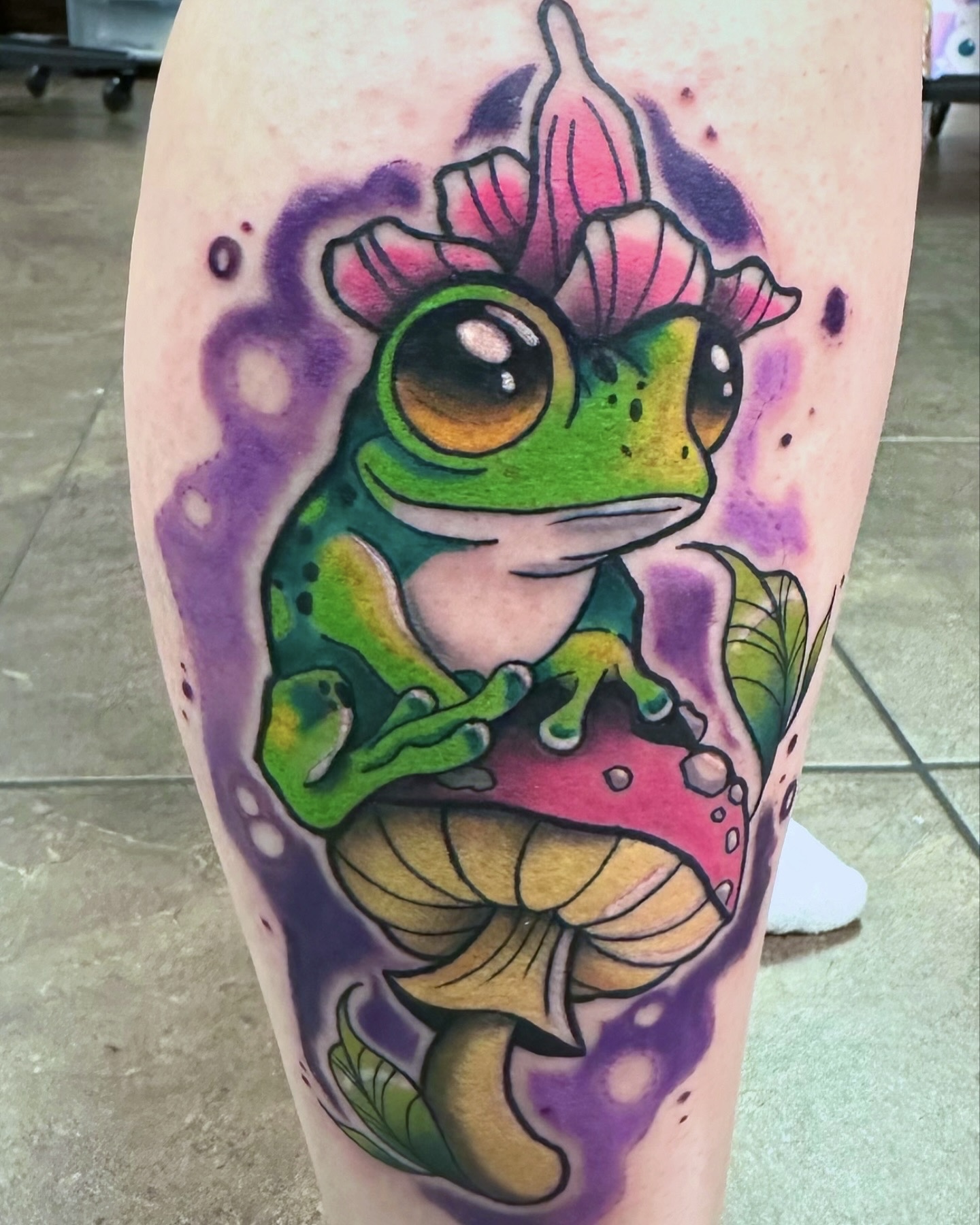 Watercolor tattoo by Ashley Wood - Cursed Ink Society artistry