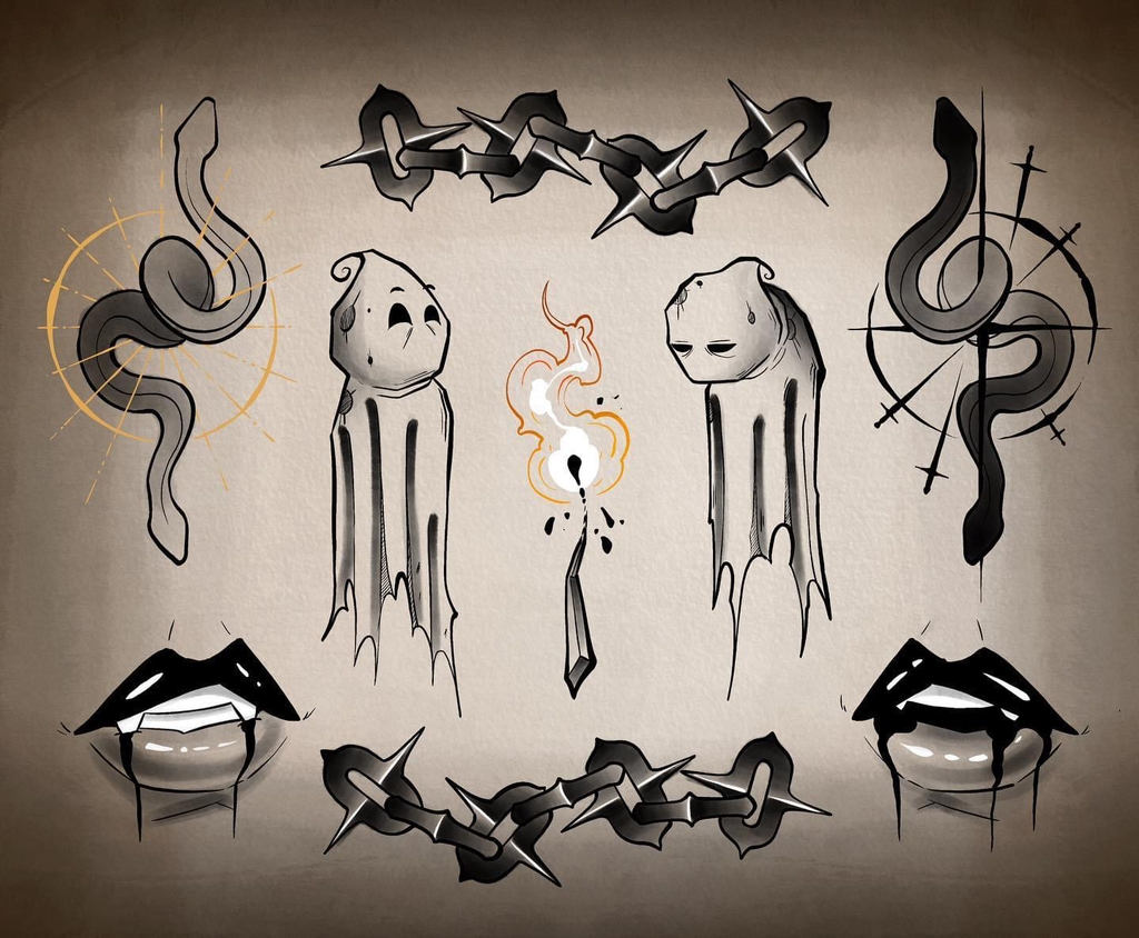 Manga tattoo by Cody Crochet - Cursed Ink Society artistry